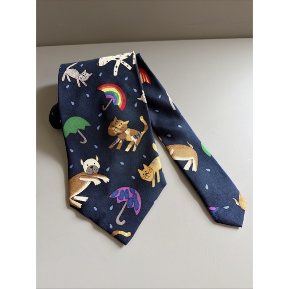 Save The Children Other - Save The Children-Mens necktie "Raining Pets" Cats & Dogs Silk Novelty Print